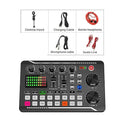 F998 Live Sound Card Audio Mixer Podcast Audio Interface with DJ Mixer Effects by DailySale
