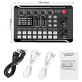 F998 Live Sound Card Audio Mixer Podcast Audio Interface with DJ Mixer Effects by DailySale