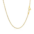10k Yellow Gold Solid Diamond Cut Rope Chain 1.4mm by Bids.com