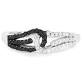 0.33 Carat Genuine White Diamond and Black Diamond .925 Sterling Silver Ring by Bids.com