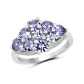 2.07 Carat Genuine Tanzanite .925 Sterling Silver Ring by Bids.com