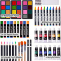 175-Piece Deluxe Art Set – Crayons, Colored Pencils & Acrylic Paints in Wooden Case by DailySale
