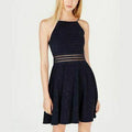 City Studios Juniors Metallic Lace Illusion Dress by Vanessa Jane