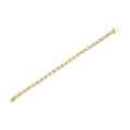 10K Yellow Gold Plated Sterling Silver 1 cttw Diamond Link Bracelet (J-K Clarity, I1-I2 Color) - Size 7" by Bids.com