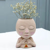 Face Flower Pot Head Vase for Indoor Plant Decoration