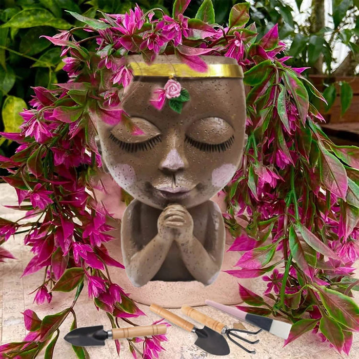 Face Planters Pots Unique Head Planter by DailySale