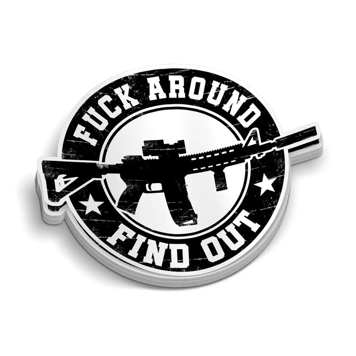 FAFO Round Hard Hat Decal by Armed American Supply