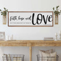 Faith Hope And Love 1 Corinthians 13:13 Faith Sign II by Tailored Canvases