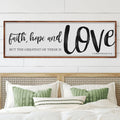 Faith Hope And Love 1 Corinthians 13:13 Faith Sign II by Tailored Canvases
