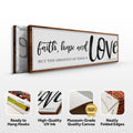 Faith Hope And Love 1 Corinthians 13:13 Faith Sign II by Tailored Canvases