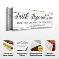 Faith Hope And Love 1 Corinthians 13 Faith Sign III by Tailored Canvases