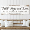 Faith Hope And Love 1 Corinthians 13 Faith Sign III by Tailored Canvases