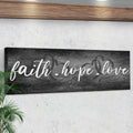 Faith, Hope, and Love Sign - Essential Christian Wall Art , Christian Home Decor, religious artwork by Tailored Canvases