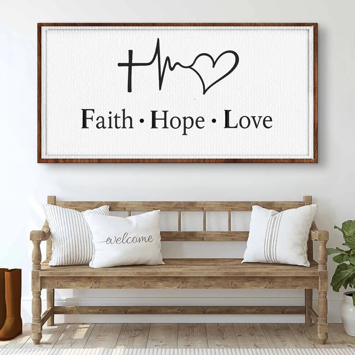 Faith, Hope, Love Faith Wall Art by Tailored Canvases