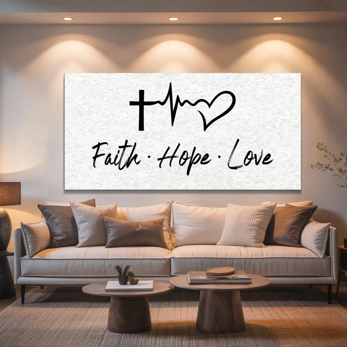 Faith, Hope, Love Faith Wall Art II by Tailored Canvases