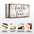 Faith Over Fear Faith Sign by Tailored Canvases