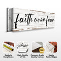 Faith Over Fear Faith Sign III by Tailored Canvases