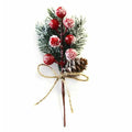 Fake Snow Frost Pine Branch Cone Berry Holly Christmas Tree Christmas Ornament by DailySale