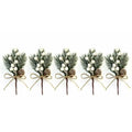 Fake Snow Frost Pine Branch Cone Berry Holly Christmas Tree Christmas Ornament by DailySale