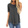 Fall Tops for Women Long Sleeve Side Split Casual Loose Tunic Top by DailySale