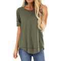 Fall Tops for Women Long Sleeve Side Split Casual Loose Tunic Top by DailySale
