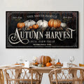 Family Autumn Harvest Thanksgiving Sign by Tailored Canvases