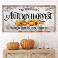 Family Autumn Harvest Thanksgiving Sign II by Tailored Canvases