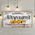 Family Autumn Harvest Thanksgiving Sign II by Tailored Canvases