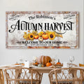 Family Autumn Harvest Thanksgiving Sign II by Tailored Canvases