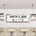 Family Bar Rustic Sign by Tailored Canvases