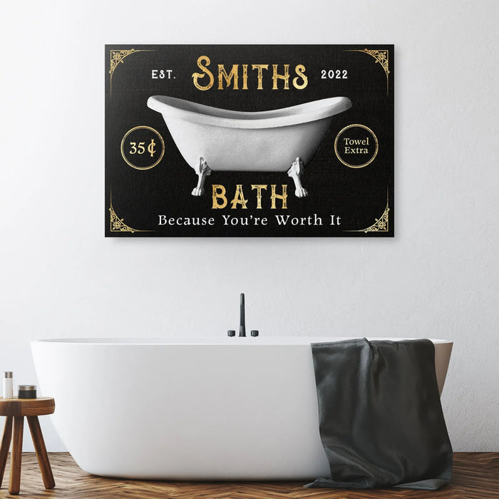 Family Bath Sign II by Tailored Canvases