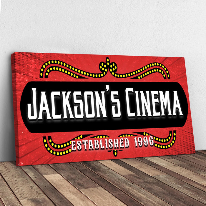 Family Cinema Sign III by Tailored Canvases