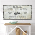 Family Farm Fresh Honey Sign by Tailored Canvases