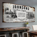 Family Farm Supply Sign by Tailored Canvases