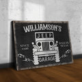 Family Garage Jeep Sign by Tailored Canvases