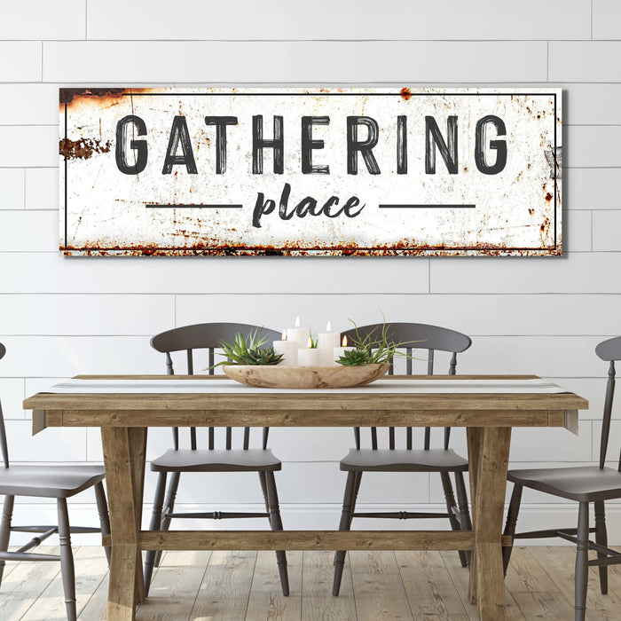 Family Gathering Place Sign by Tailored Canvases
