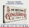 Family Gingerbread Bakery Christmas Sign by Tailored Canvases