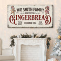 Family Gingerbread Bakery Christmas Sign by Tailored Canvases