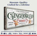 Family Gingerbread Bakery Christmas Sign II by Tailored Canvases