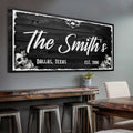 Family Gothic Skull Sign - Customized Modern Gothic Decor For Living Room by Tailored Canvases