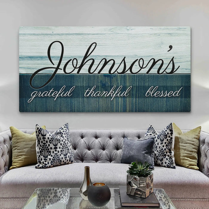 Family Grateful Sign III by Tailored Canvases
