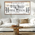 Family Horse Ranch Rustic Sign by Tailored Canvases