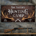 Family Hunting Camp Sign by Tailored Canvases