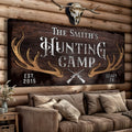 Family Hunting Camp Sign by Tailored Canvases