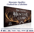 Family Hunting Camp Sign by Tailored Canvases