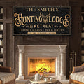 Family Hunting Lodge Retreat Sign by Tailored Canvases