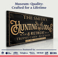 Family Hunting Lodge Retreat Sign by Tailored Canvases