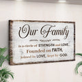 Family Is A Circle Of Strength And Love Sign II by Tailored Canvases