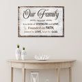 Family Is A Circle Of Strength And Love Sign II by Tailored Canvases