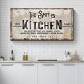 Family Kitchen Sign by Tailored Canvases